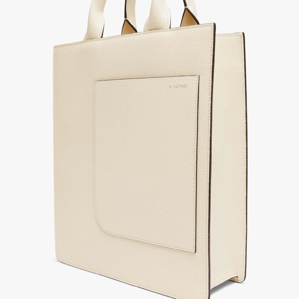 Valextra Tote bag Mini in Pelle Bianca | Valextra Boxy Promozione Limitata