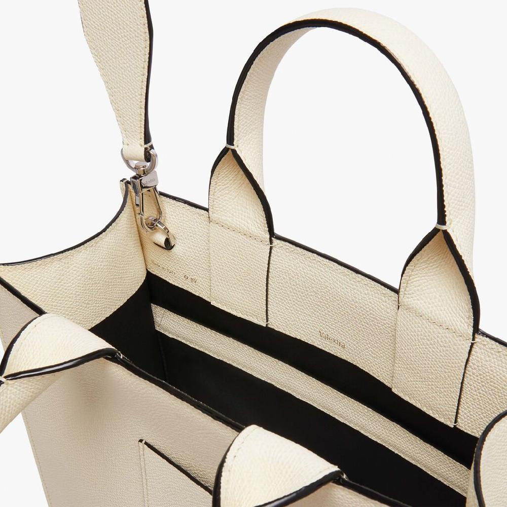 Valextra Tote bag Mini in Pelle Bianca | Valextra Boxy Promozione Limitata