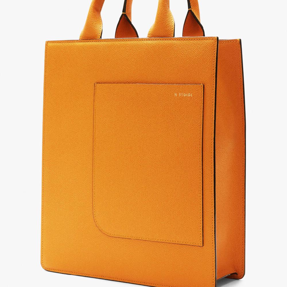 Valextra Borsetta Tote Mini versatile in Pelle Gialla | Valextra Boxy Fino Al -60%