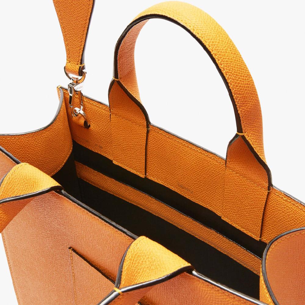 Valextra Borsetta Tote Mini versatile in Pelle Gialla | Valextra Boxy Fino Al -60%