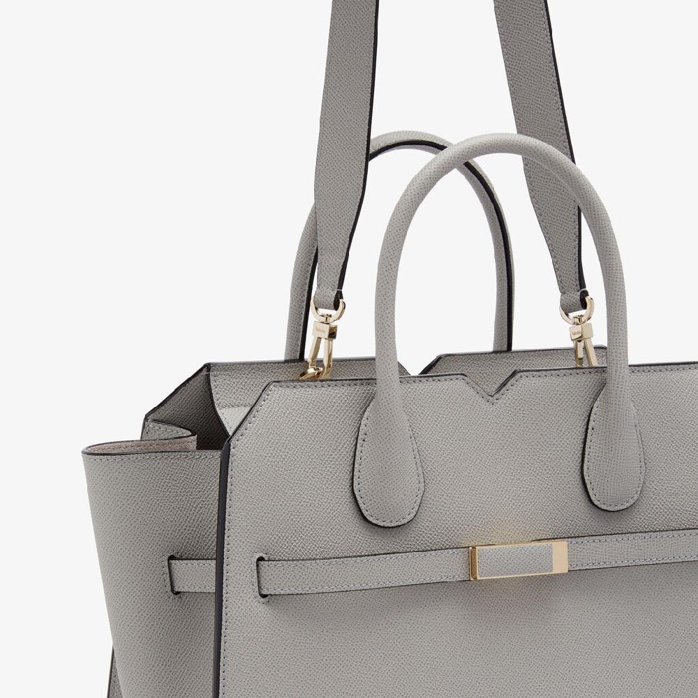 Valextra Borsa a due manici Donna di Lusso in Pelle Grigia chiara | Valextra Affare Del Giorno