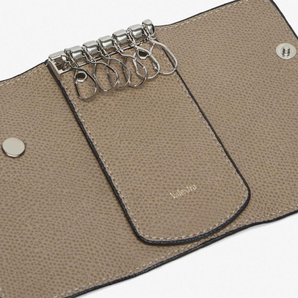Valextra Portachiavi in Pelle Marrone Tortora | Valextra Prezzo Ridotto
