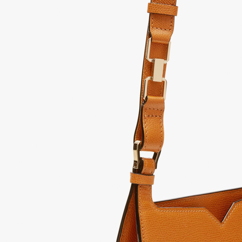 Valextra Borsa a spalla Mini in Pelle Marrone | Valextra Hobo Presa