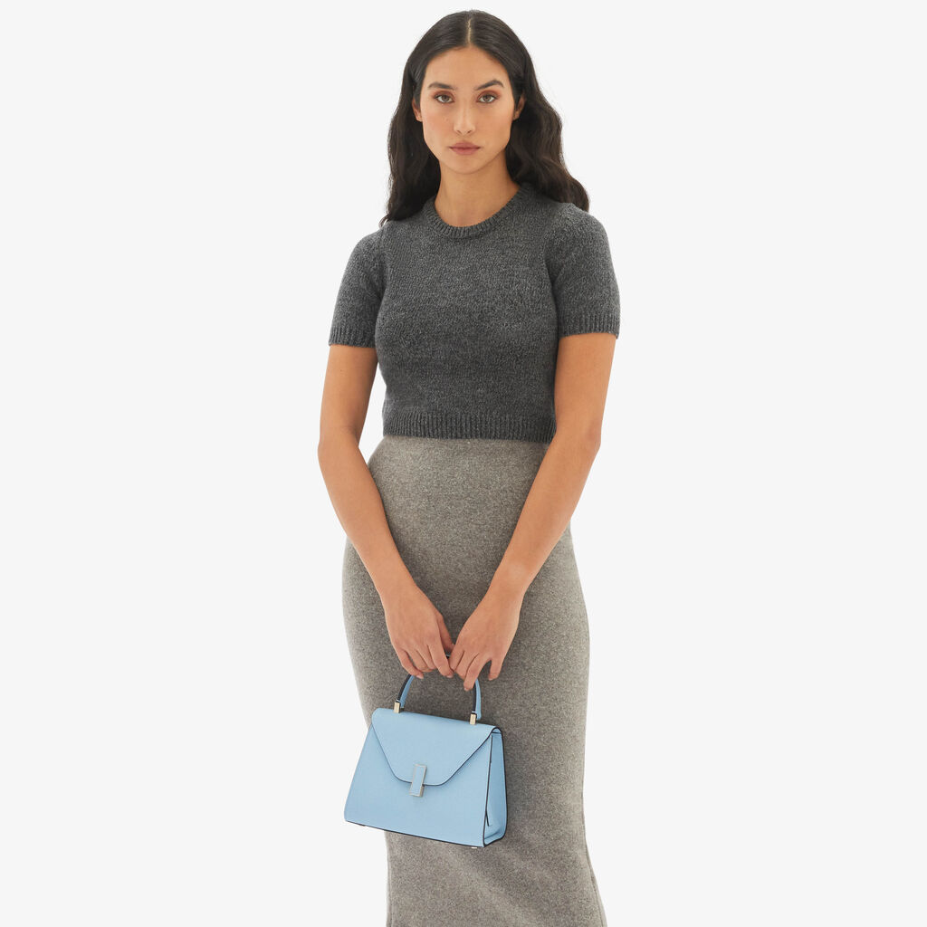 Valextra Borsa a mano da Donna Mini in Pelle Blu | Valextra Iside Sconto