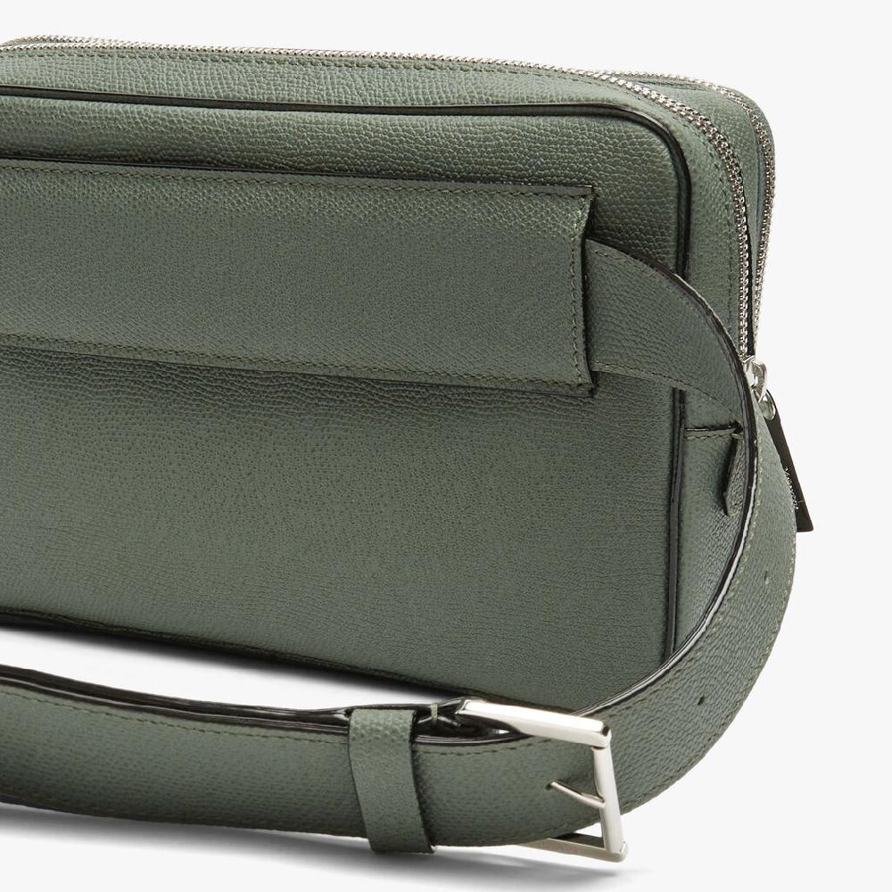 Valextra Bum bag da Uomo in Pelle Verde di Lusso | Valextra V-Line Online
