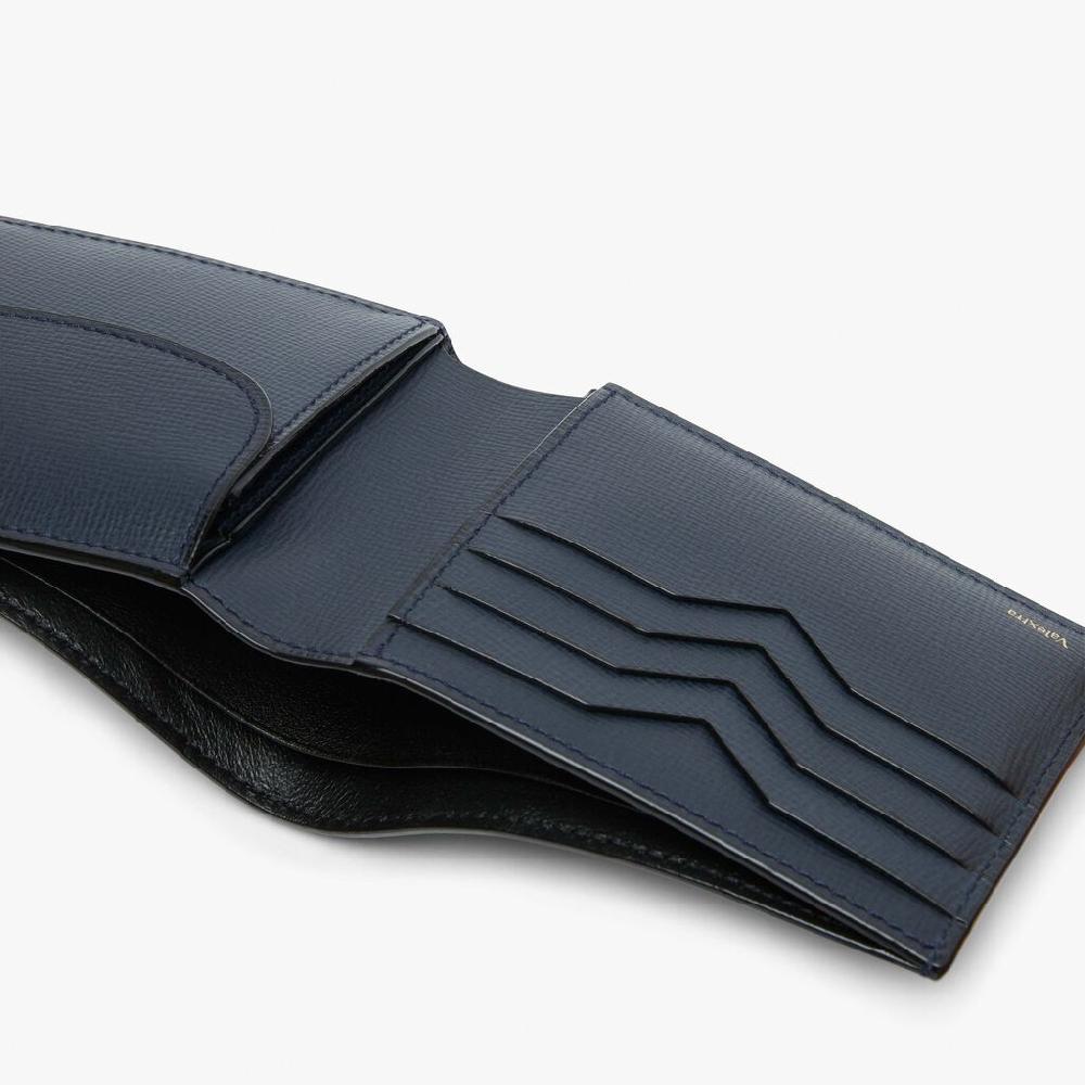 Valextra Portafoglio bifold in Pelle Blu | Valextra piccola pelletteria Offerte