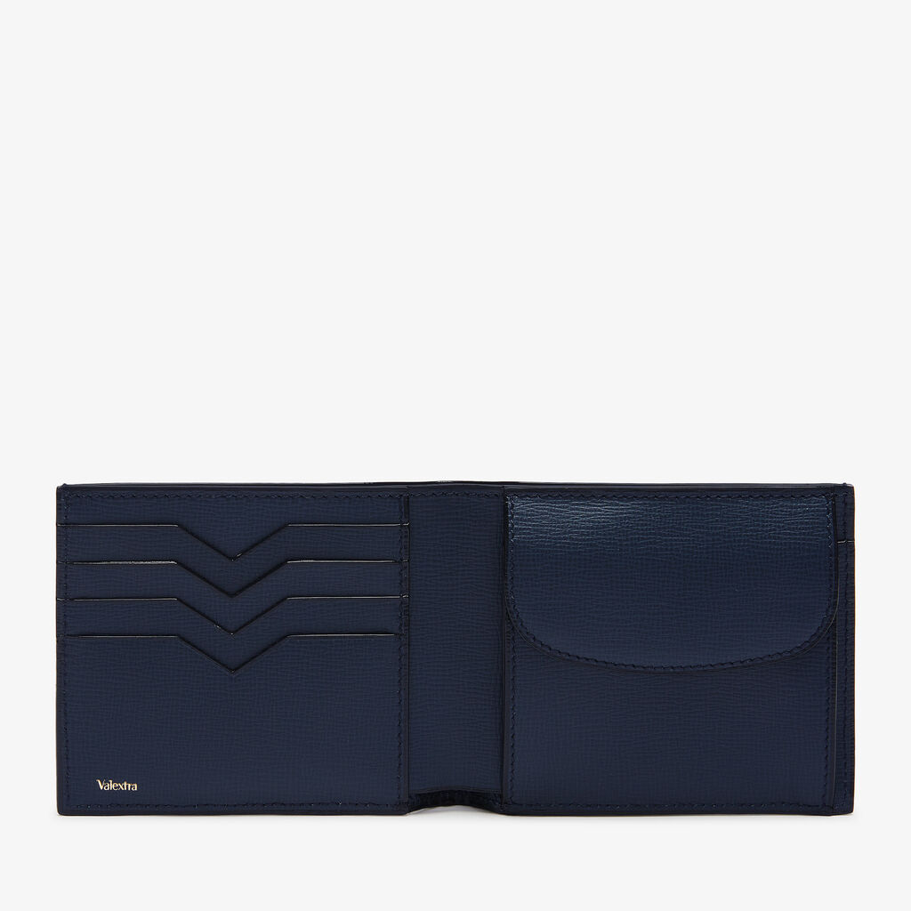 Valextra Portafoglio bifold in Pelle Blu | Valextra piccola pelletteria Offerte