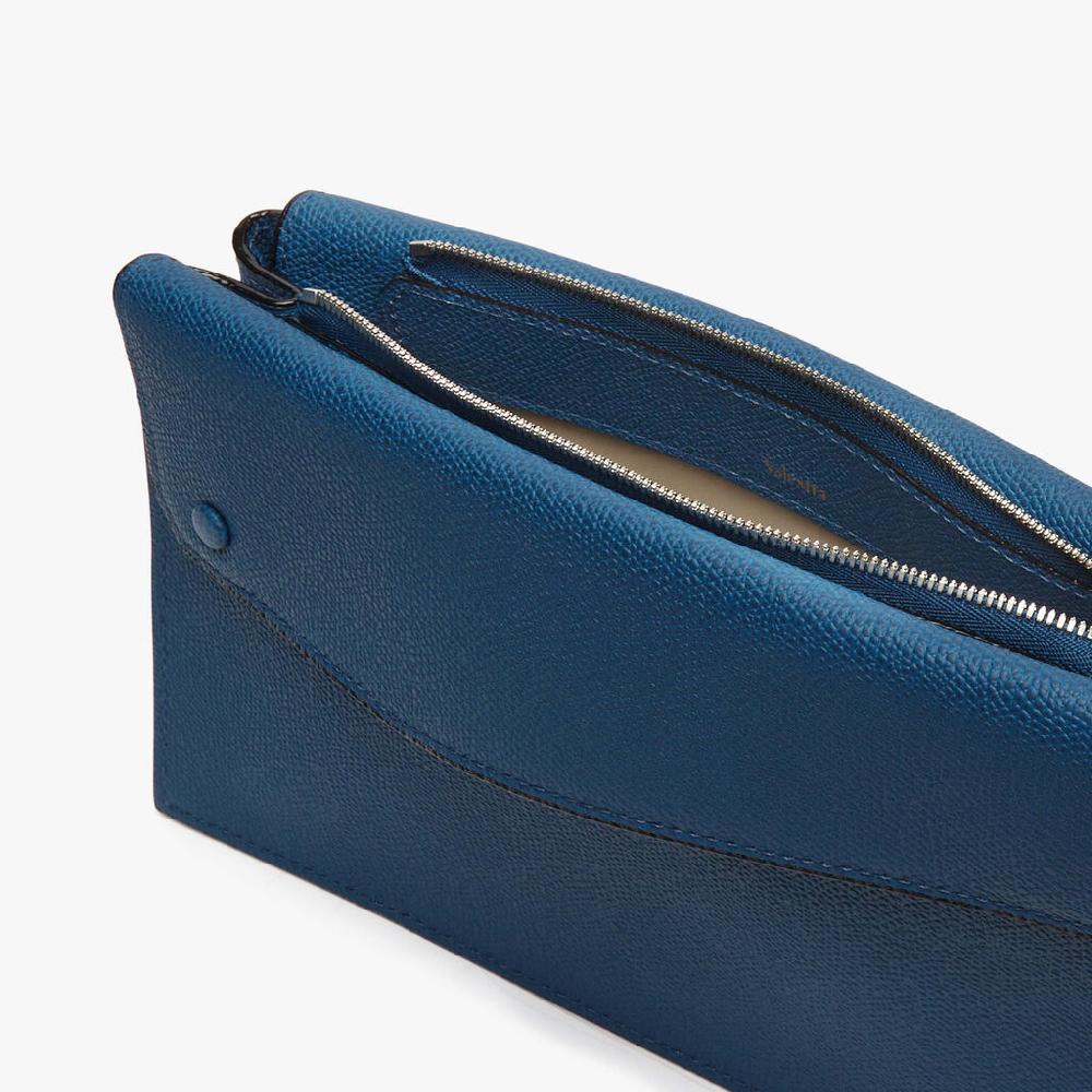Valextra Borsa a tracolla da Uomo Mini in Pelle Blu | Valextra Pocket Hotsell