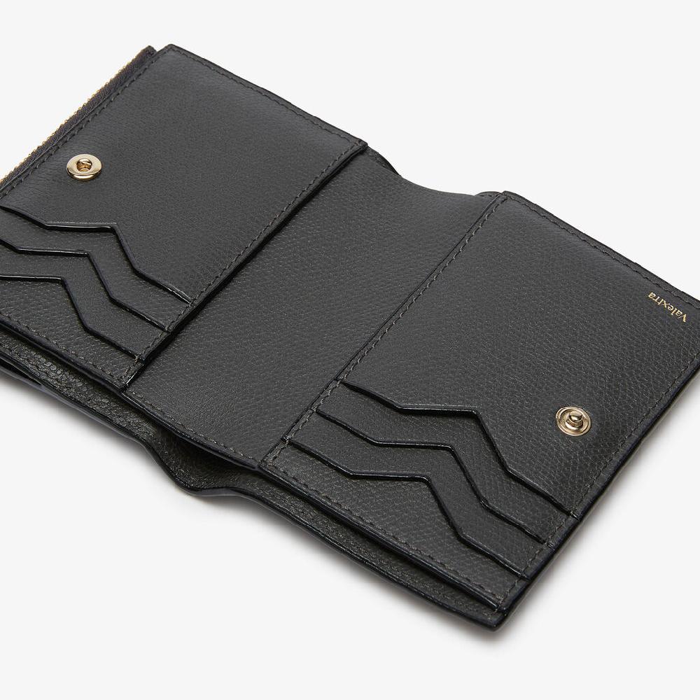 Valextra Portafoglio bifold da Uomo di Lusso in Pelle Grigia | Valextra In Saldo