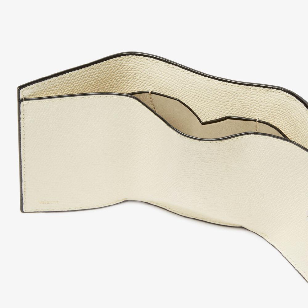 Valextra Portafoglio compatto Bifold in Pelle Bianca | Valextra Moda