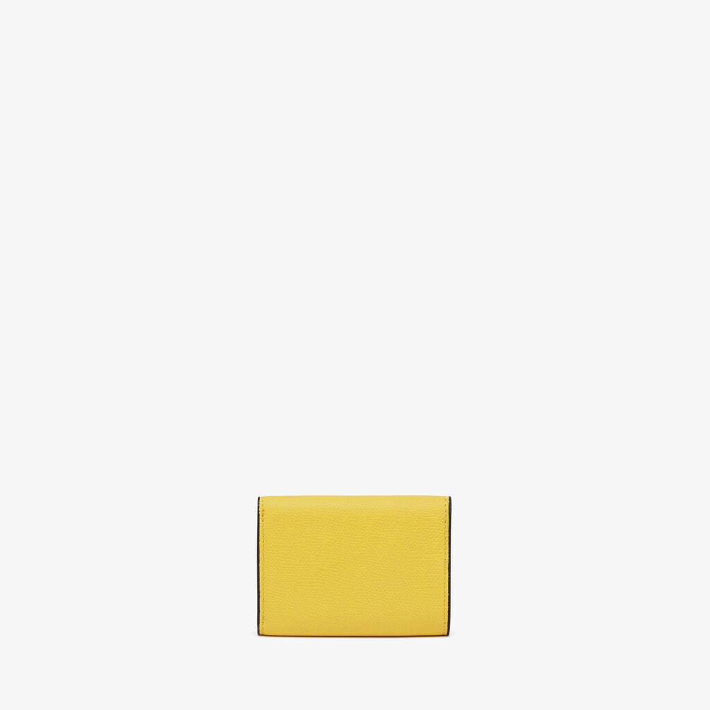 Valextra Portafoglio bifold in Pelle Gialla | Valextra Italy