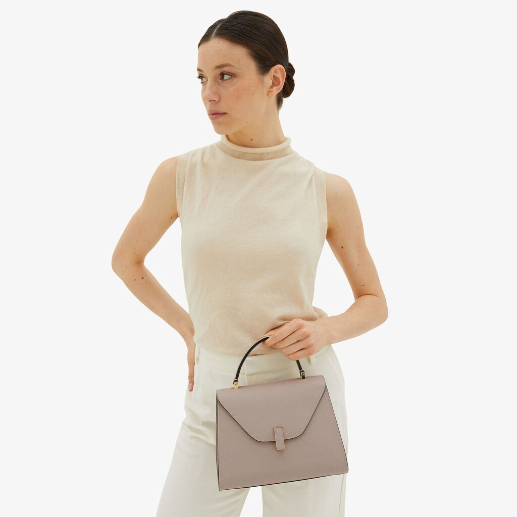 Valextra Borsa a mano da Donna in Pelle Rosa Nude | Valextra Iside Qualità