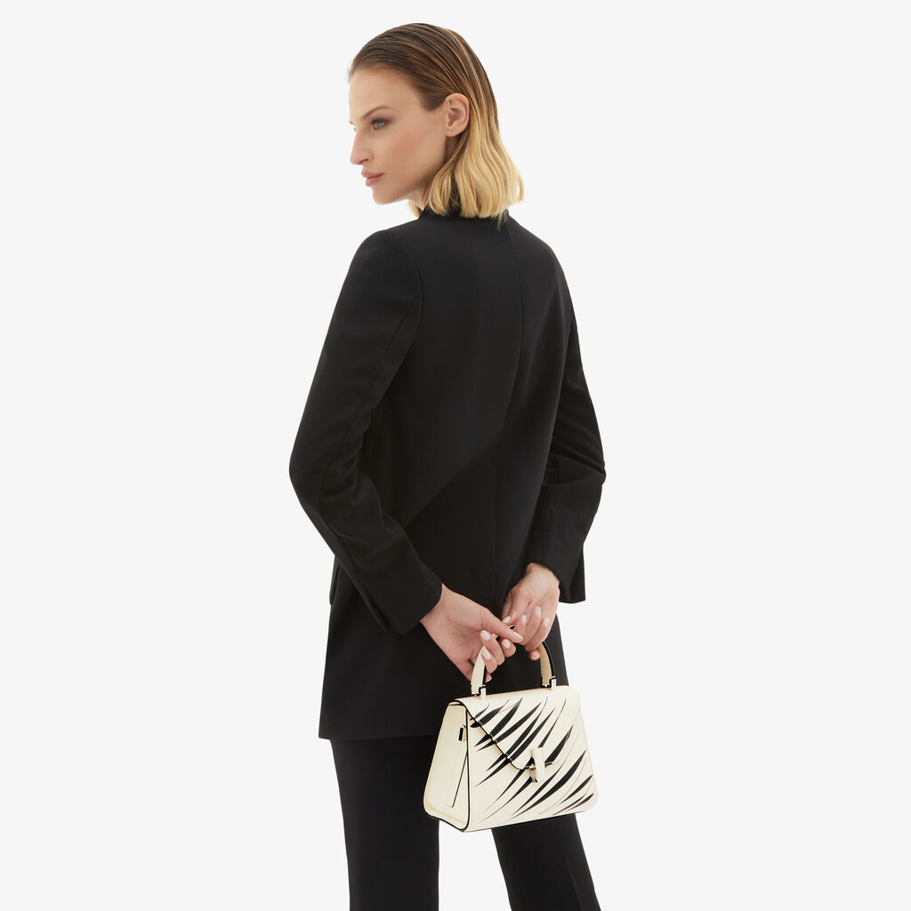 Valextra Borsa a mano da Donna di Lusso Bianca e Nera | Valextra Iside Pezzi Unici