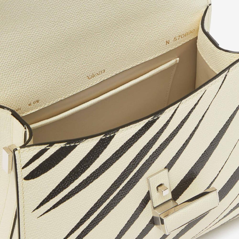 Valextra Borsa a mano da Donna di Lusso Bianca e Nera | Valextra Iside Pezzi Unici
