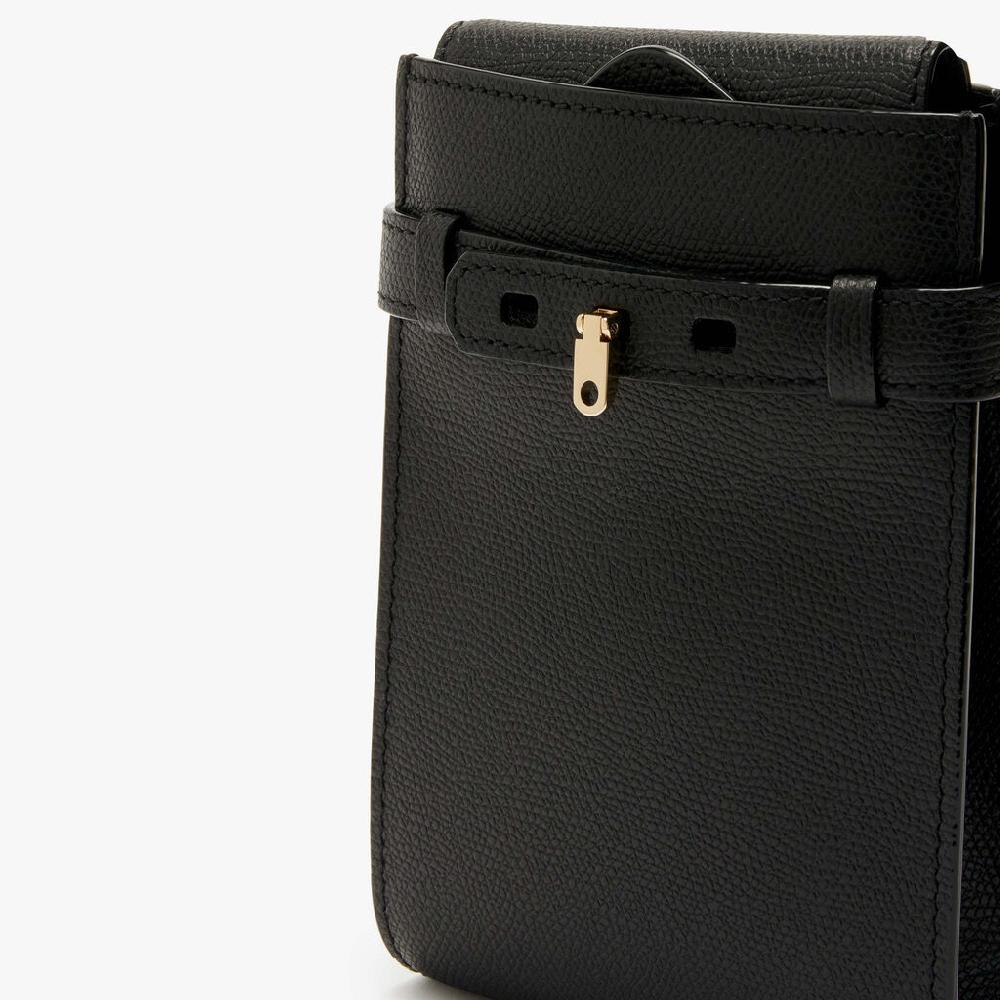 Valextra Borsa a tracolla Micro in Pelle Nera | Valextra Brera Acquista Ora