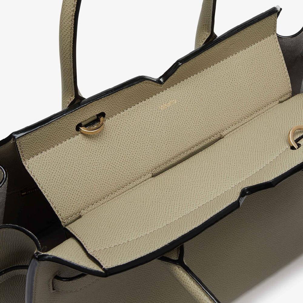 Valextra Borsa due manici Donna di Lusso in pelle Verde tundra | Valextra Fino Al -60%