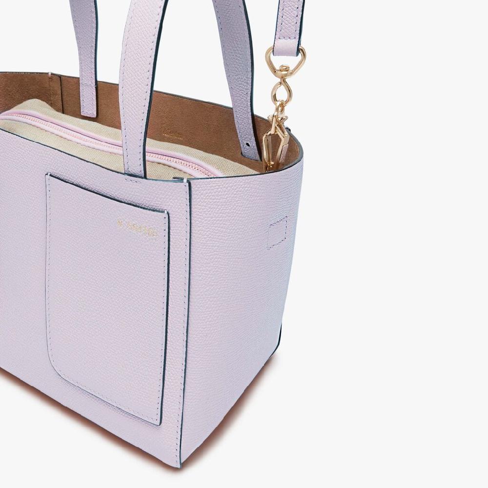Valextra Borsa a secchiello Donna di Lusso in Pelle Lilla | Valextra Soft Shopping Online