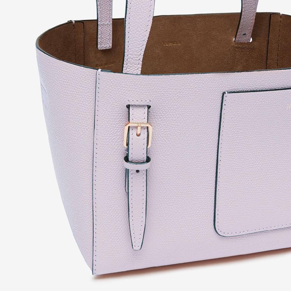 Valextra Borsa a secchiello Donna di Lusso in Pelle Lilla | Valextra Soft Shopping Online