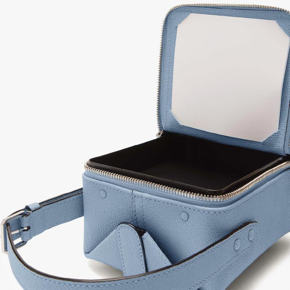 Valextra Borsetta in Pelle Azzurra con tracolla | Valextra Tric Trac Prezzo Ridotto