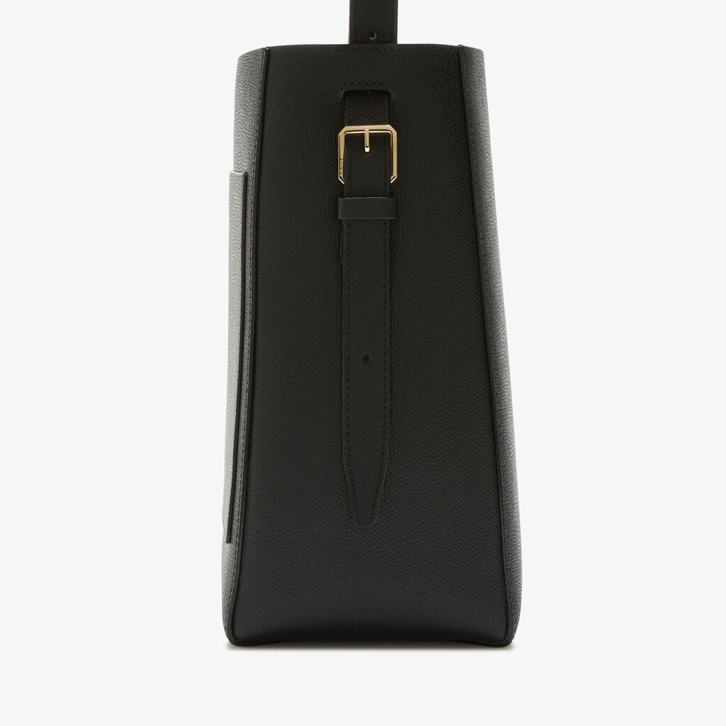 Valextra Borsa a secchiello da Donna di Lusso in Pelle Nera | Valextra Soft Online