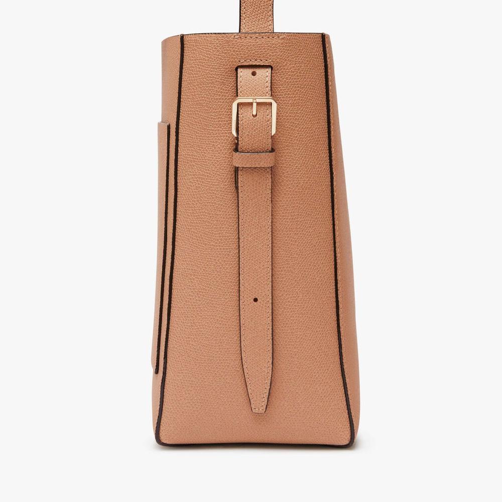 Valextra Borsa a secchiello Donna Mini in Pelle Marrone | Valextra Soft Outlet