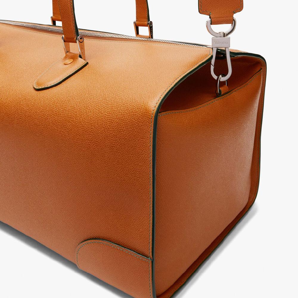 Valextra Borsone viaggio Grande in Pelle Marrone | Valextra Boston Saldi Di Fabbrica