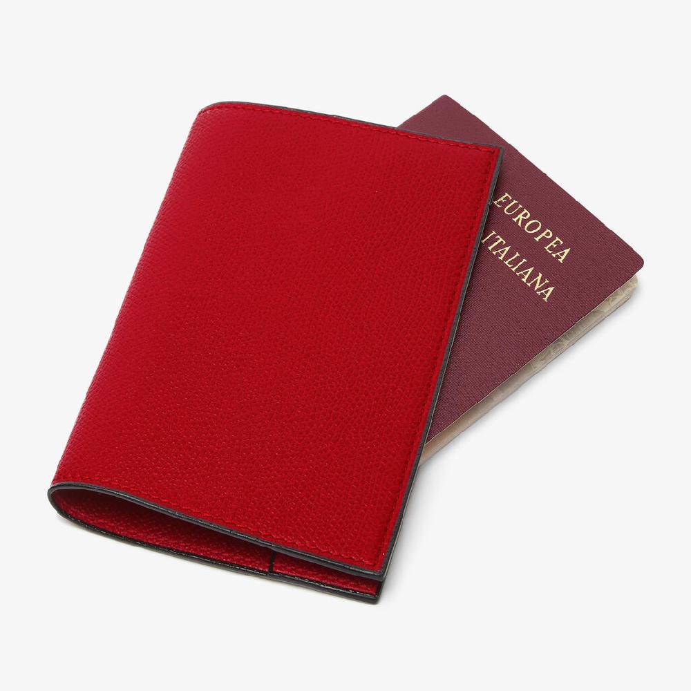 Valextra Porta passaporto da Donna in Pelle Rossa di Lusso | Valextra Nuova