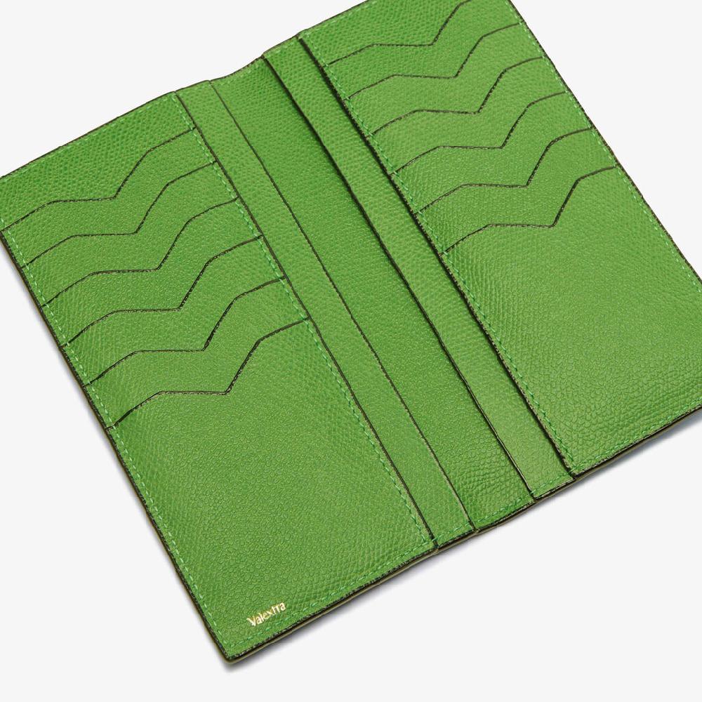 Valextra Portafoglio verticale da Donna in Pelle Verde | Valextra Qualità