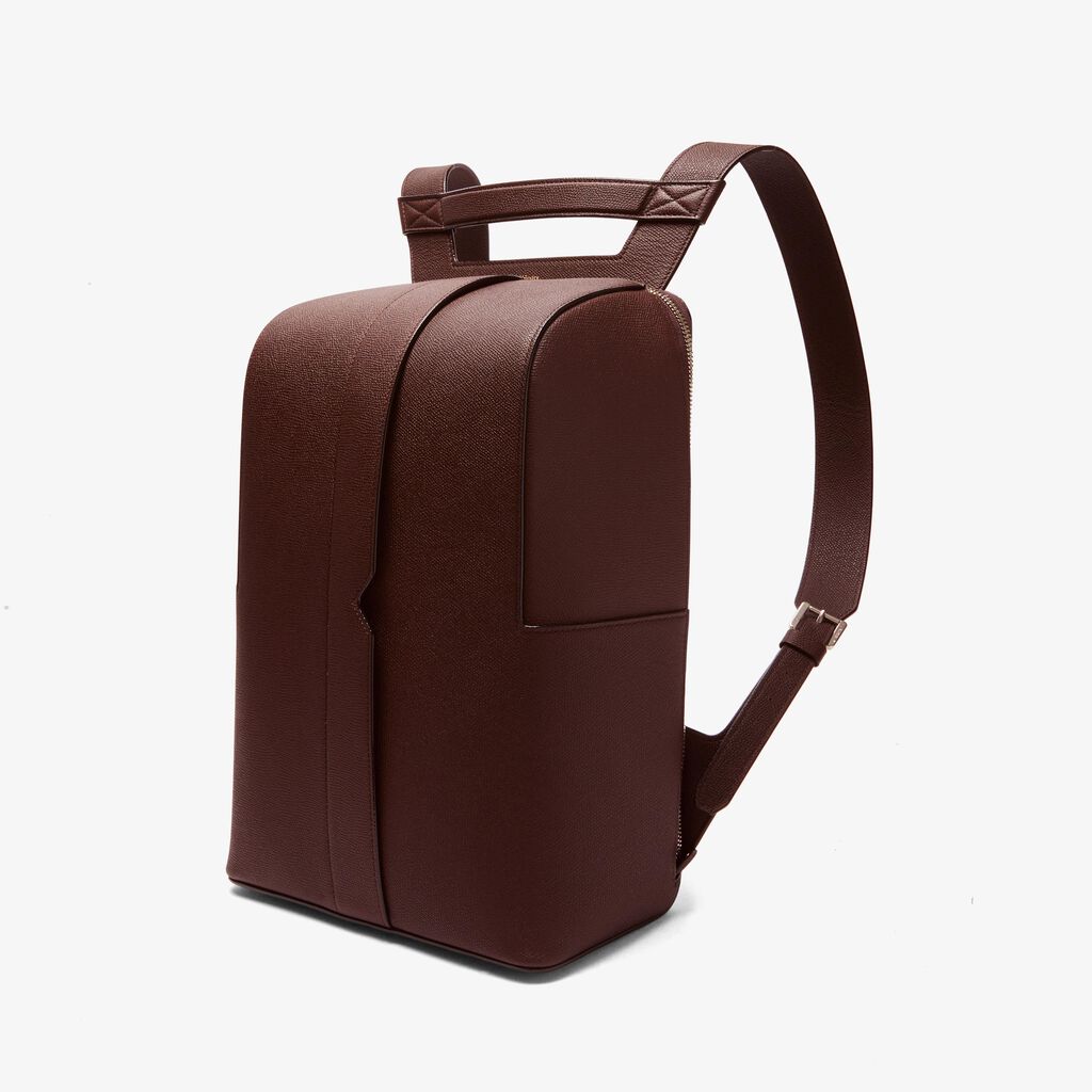 Valextra Zaino comodo ed ergonomico in Pelle Marrone | Valextra V-Line Pezzi Unici