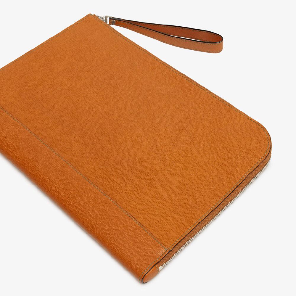 Valextra Portfolio porta pc da Uomo in Pelle Marrone | Valextra My Logo Negozi Online