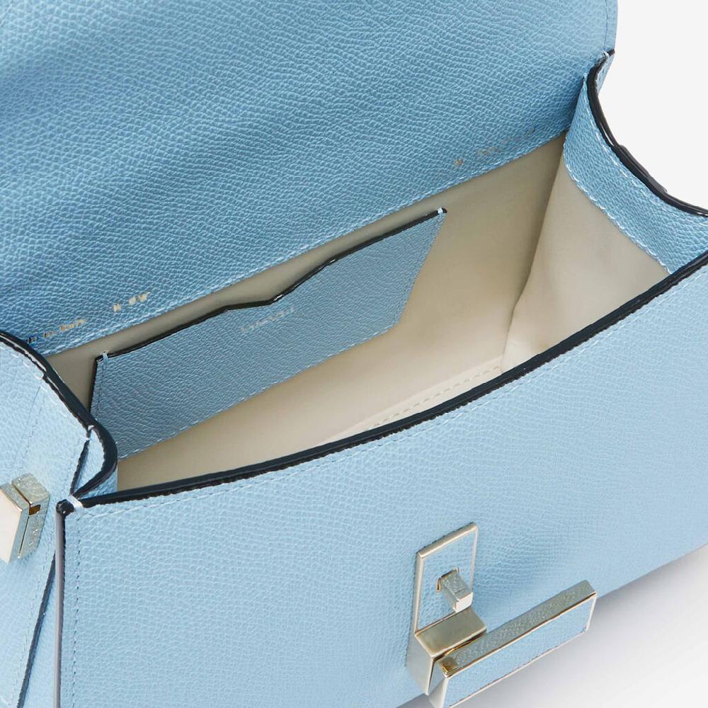 Valextra Borsa tracolla da Donna in Pelle rigida Blu | Valextra Iside Promozione Limitata