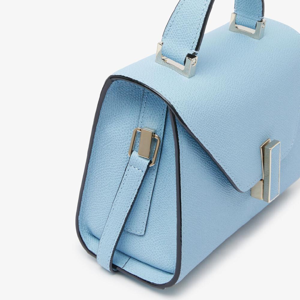 Valextra Borsa tracolla da Donna in Pelle rigida Blu | Valextra Iside Promozione Limitata