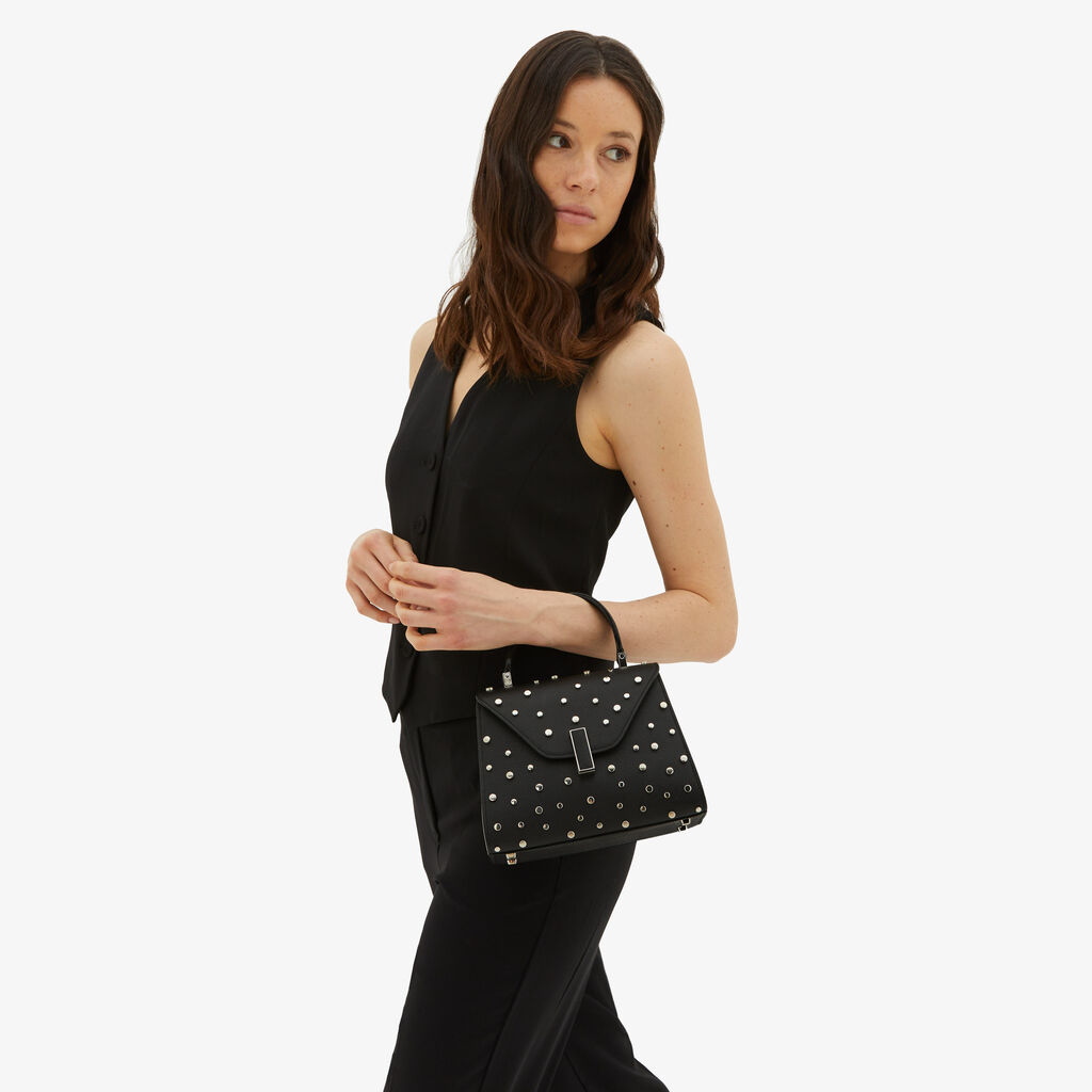 Valextra Borsa a mano da Donna Mini Nera di Lusso | Valextra Iside Shopping Online