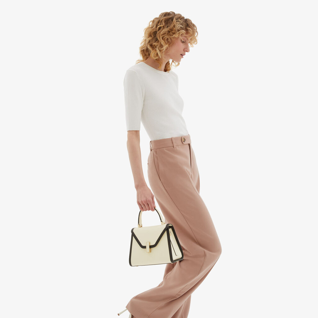 Valextra Borsa a mano Mini in Pelle Bianca | Valextra Iside Affare Del Giorno
