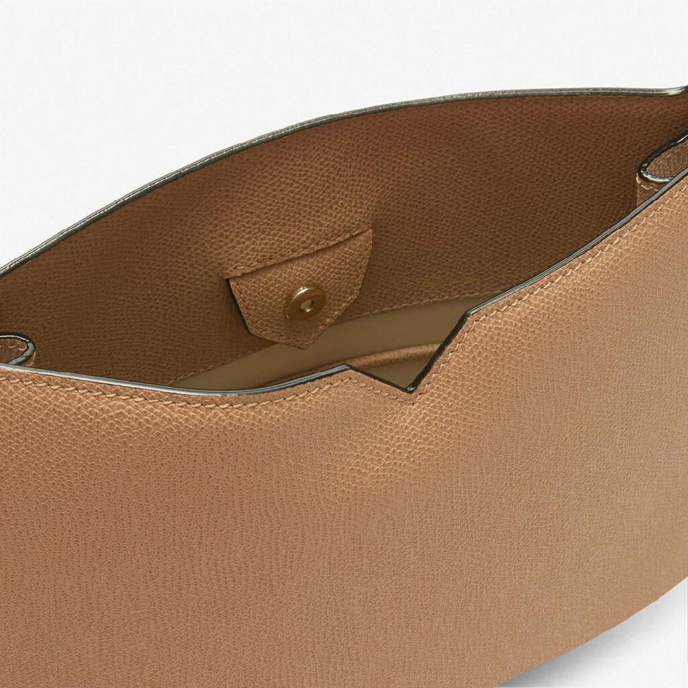 Valextra Borsetta a spalla Weekend in Pelle Beige | Valextra Hobo Sconto