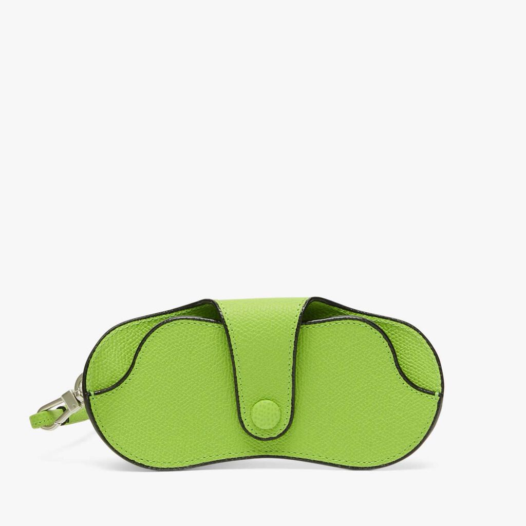 Valextra Custodia occhiali da Donna in Pelle Verde di Lusso | Valextra Vendita Calda