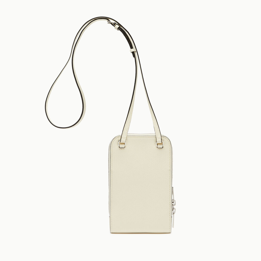 Valextra Porta telefono da Donna in Pelle Bianca | Valextra Pocket Negozio