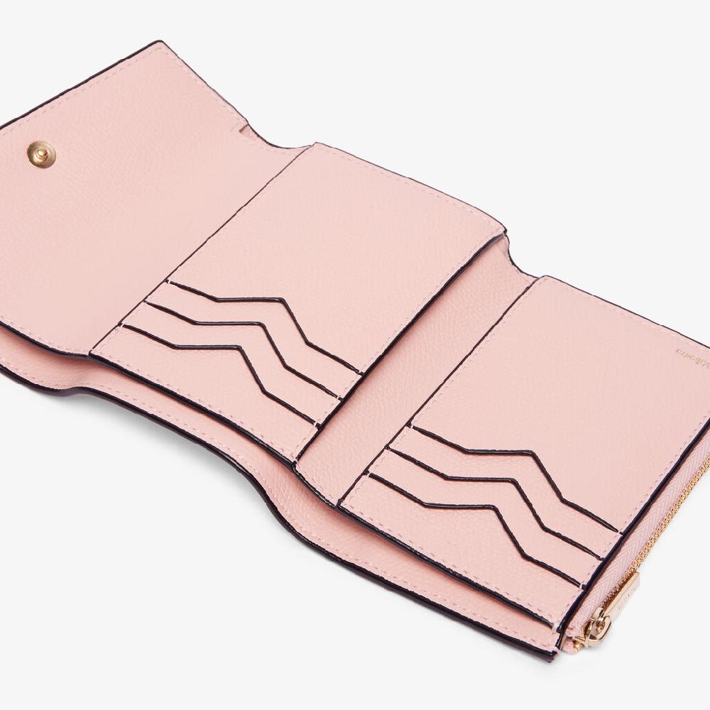Valextra Portafoglio piccolo da Donna in Pelle Rosa | Valextra Pocket Moda