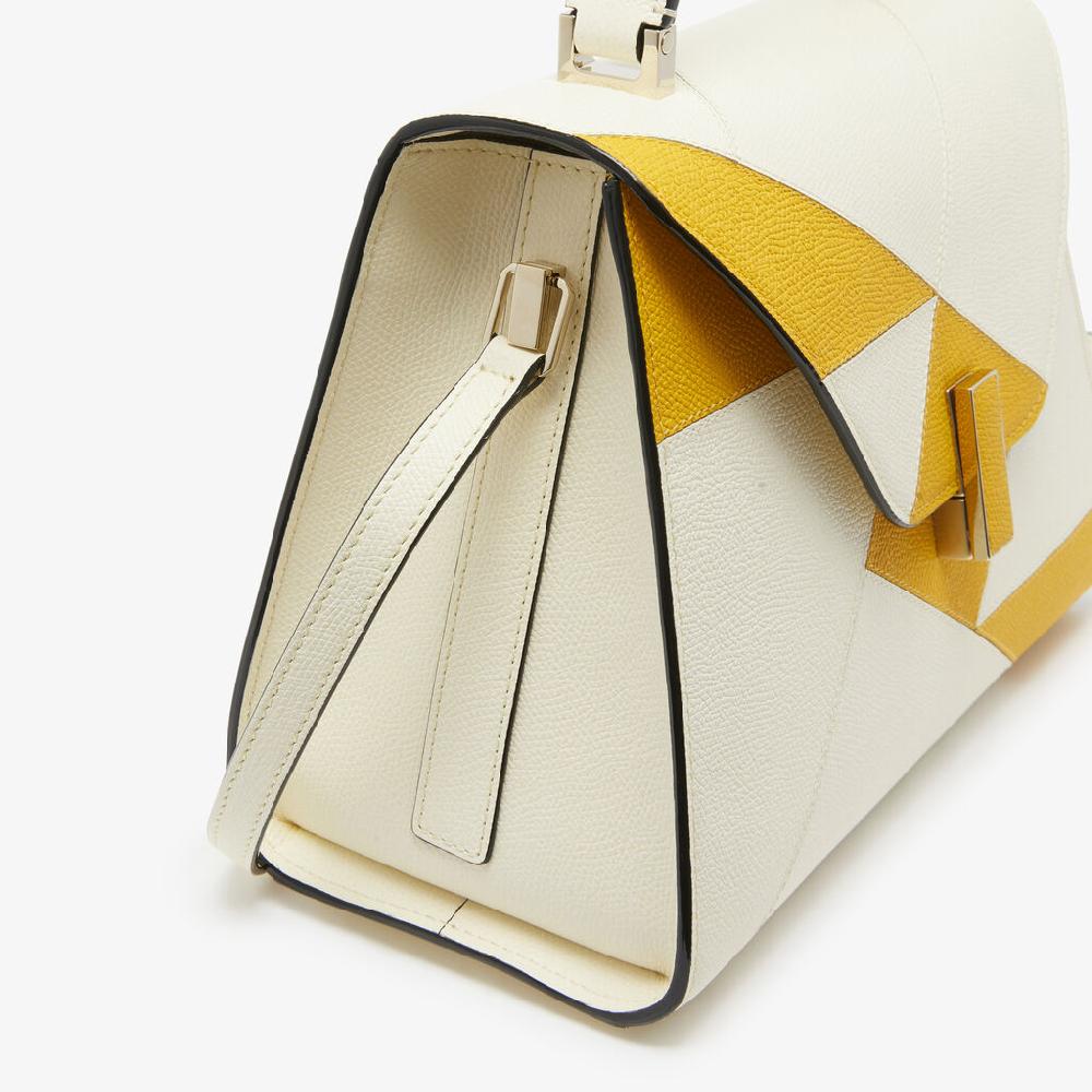 Valextra Borsa a mano da Donna Bianca e Gialla | Valextra Iside Qualità