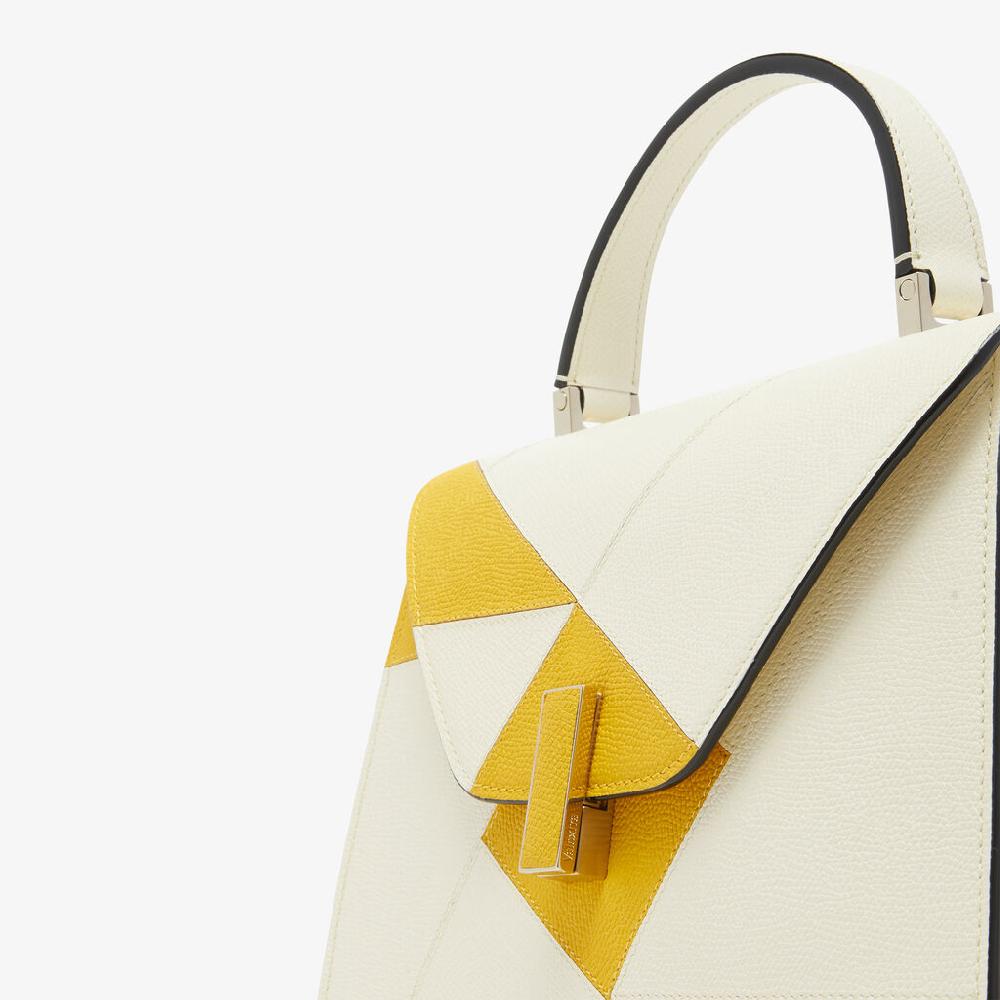 Valextra Borsa a mano da Donna Bianca e Gialla | Valextra Iside Qualità