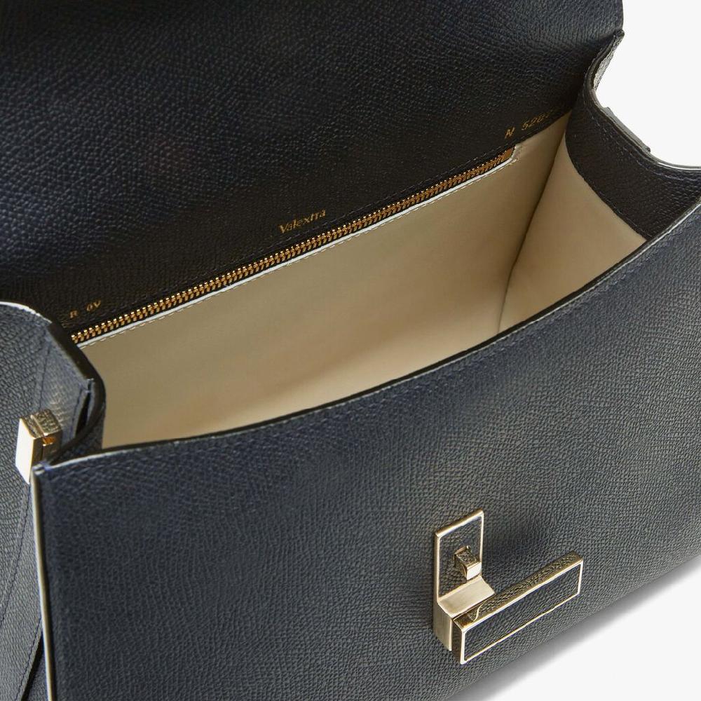 Valextra Borsa a mano Media in Pelle Blu Ottanio | Valextra Iside Vendita