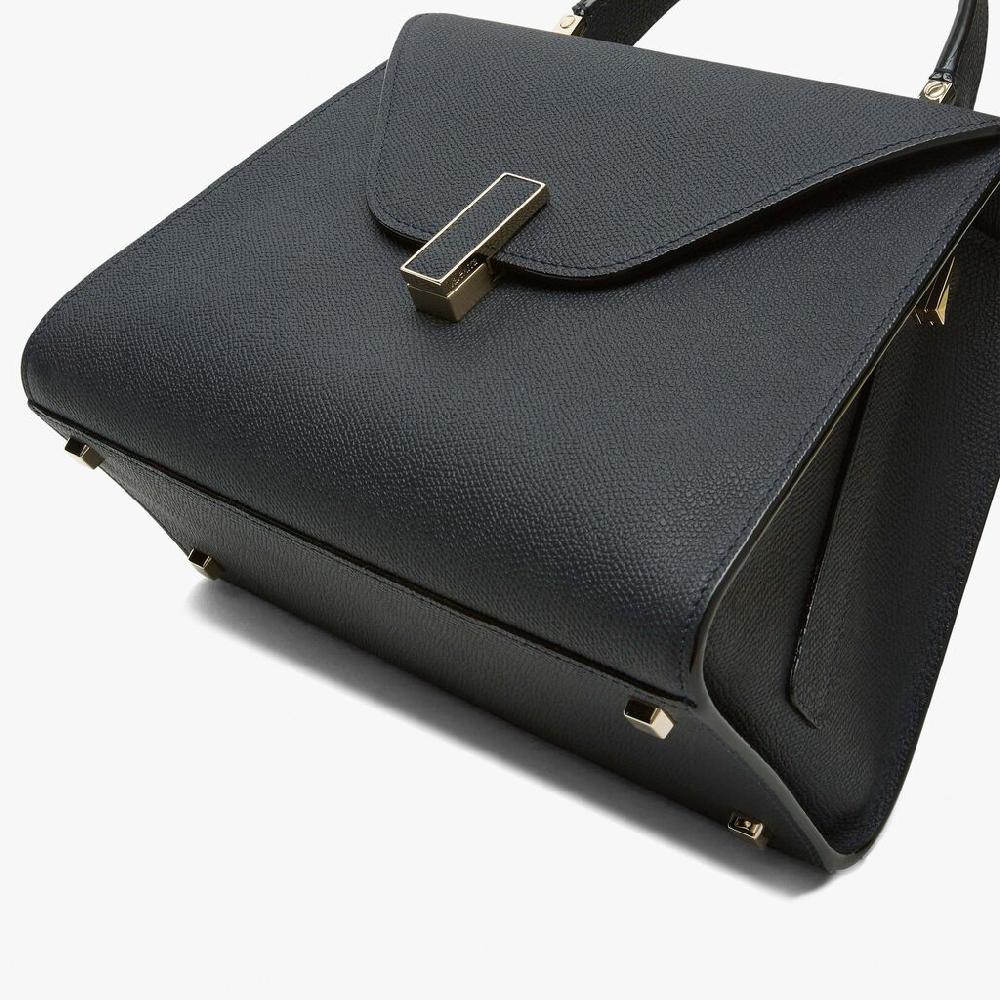 Valextra Borsa a mano Media in Pelle Blu Ottanio | Valextra Iside Vendita