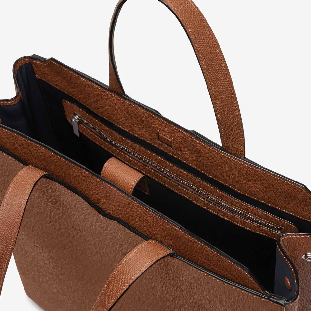Valextra Borsa Shopping Uomo di Lusso in Pelle Marrone | Valextra V-Line Affare Del Giorno