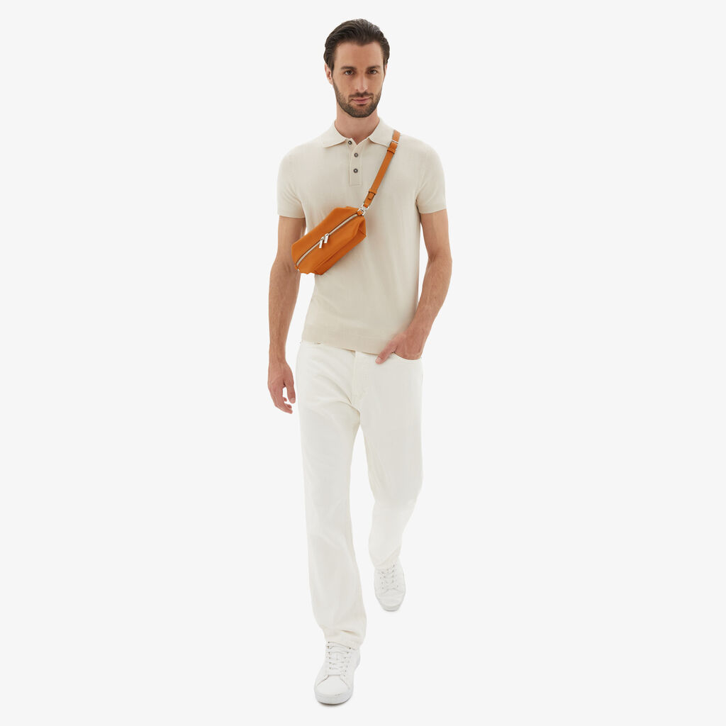 Valextra Borsa Origami Mini da Uomo in Pelle Marrone | Valextra Online