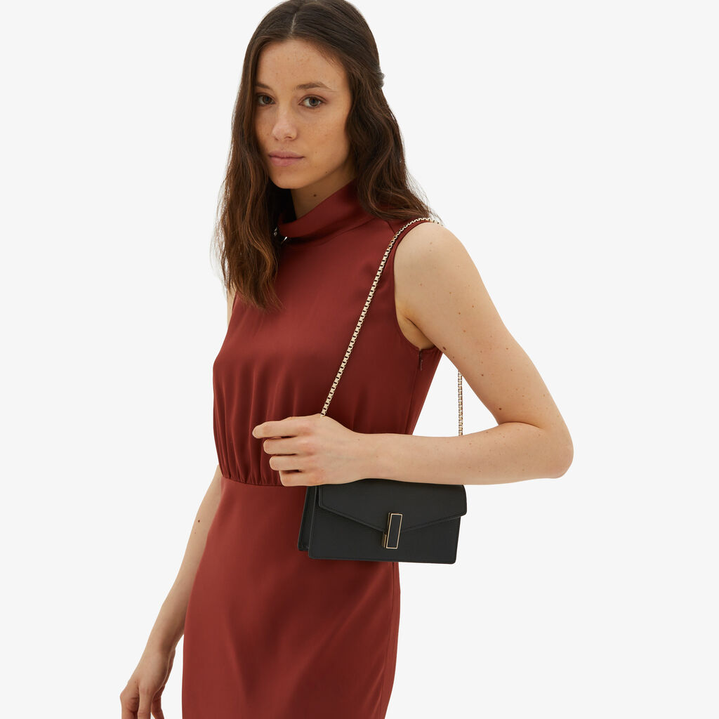 Valextra Borsa clutch semplice in Pelle Nera | Valextra Iside Outlet