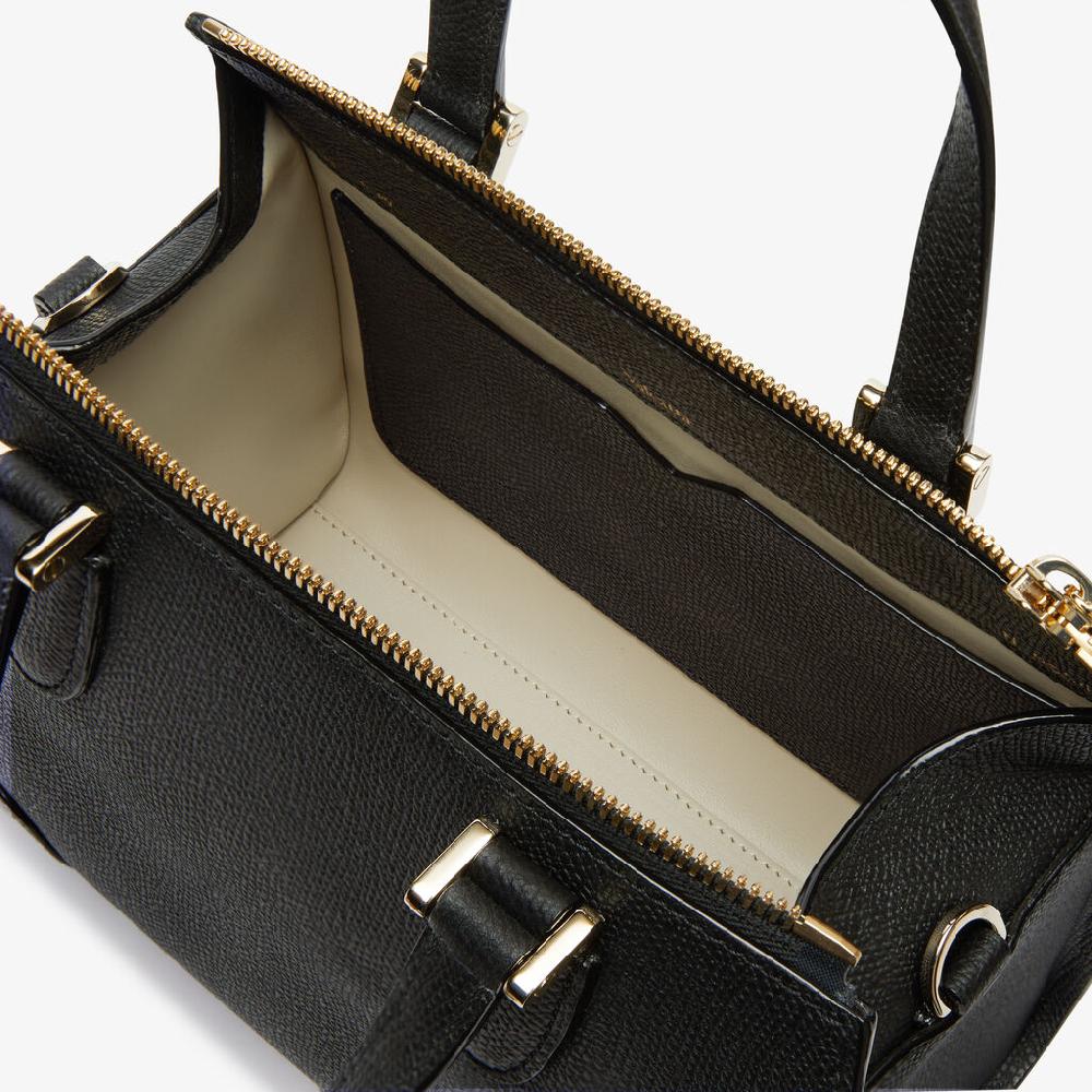 Valextra Borsa bauletto Mini elegante in Pelle Nera | Valextra Babila Vendita Economica