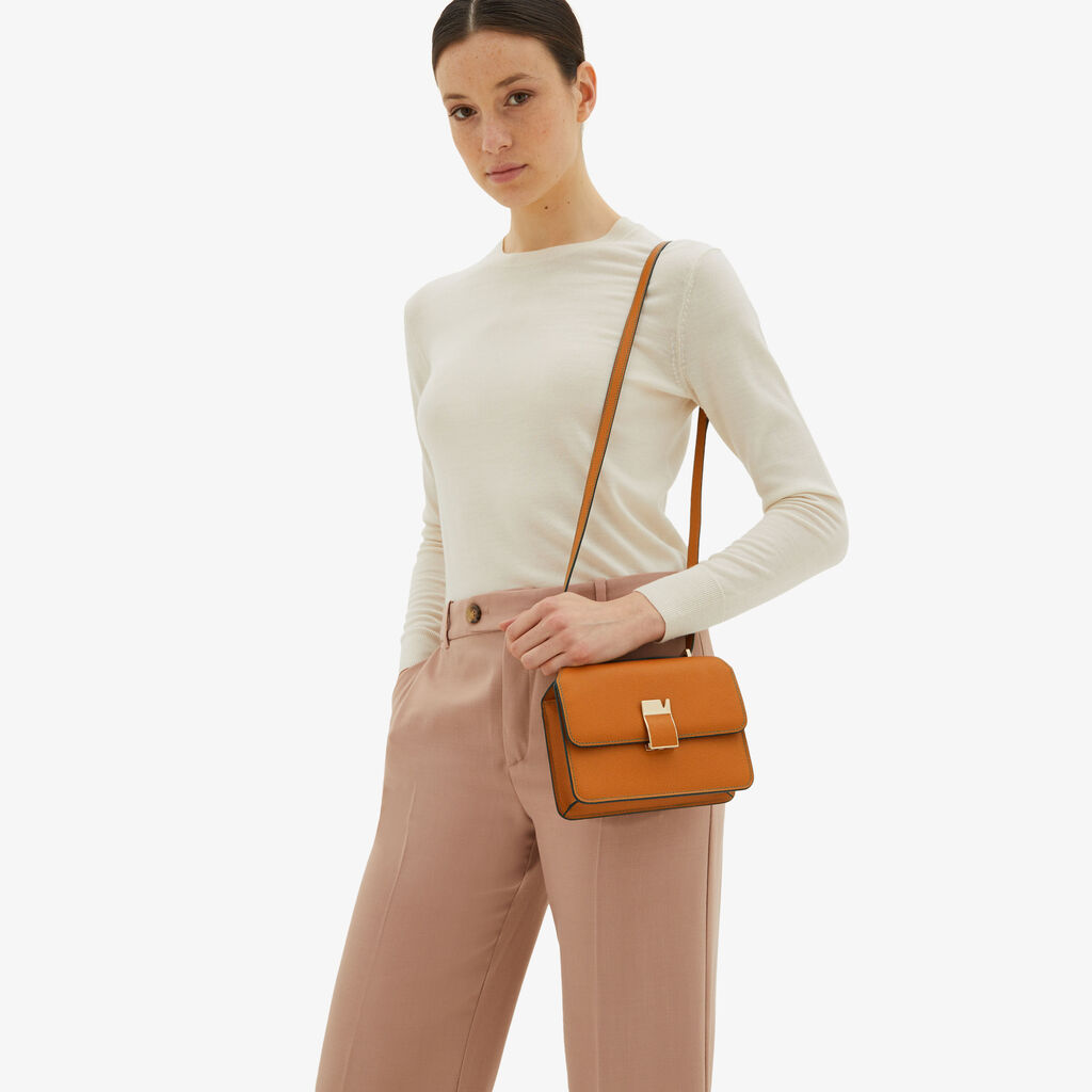 Valextra Borsetta a spalla Mini in Pelle Marrone | Valextra NoLo Vendite Flash
