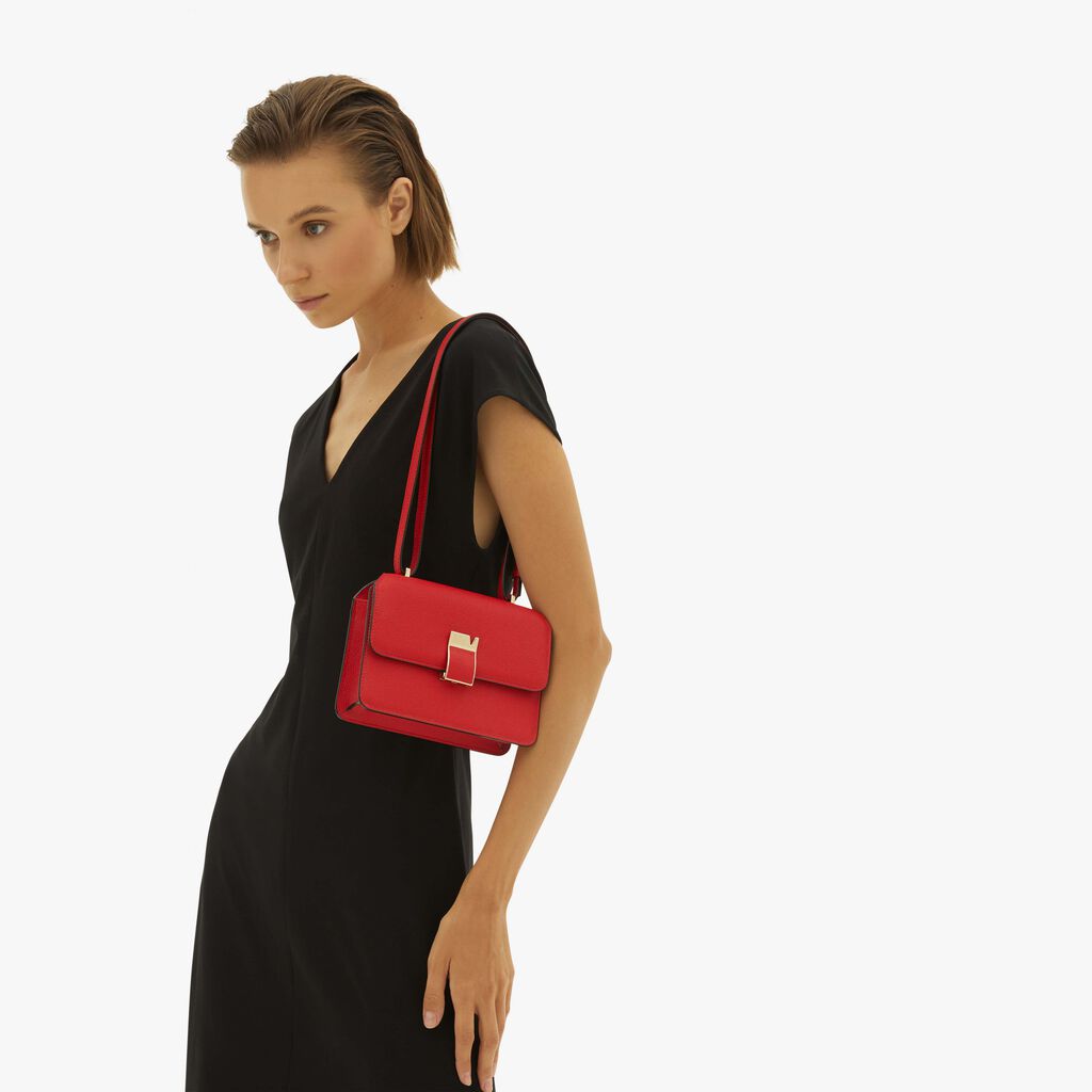 Valextra Borsa a tracolla in Pelle Rossa tracolla regolabile | Valextra In Saldo