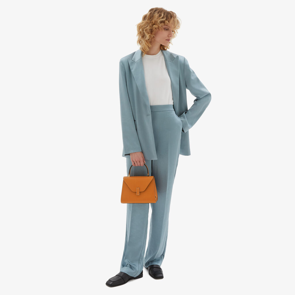 Valextra Valextra Iside: Borsa a mano Mini in Pelle Marrone Moda
