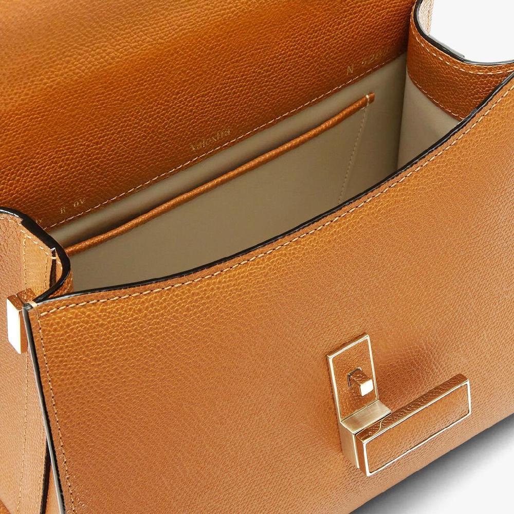 Valextra Valextra Iside: Borsa a mano Mini in Pelle Marrone Moda